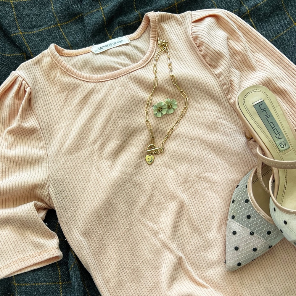 Caution To The Wind Nude Blouse - Women | Color: Nude | Size: XS